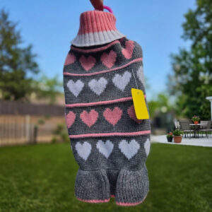 Sweetheart Hearts Knit Pet Sweater