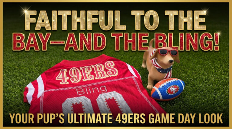 Faithful to the Bay—and the Bling! 49ers Sparkle Jerseys for Stylish Dogs